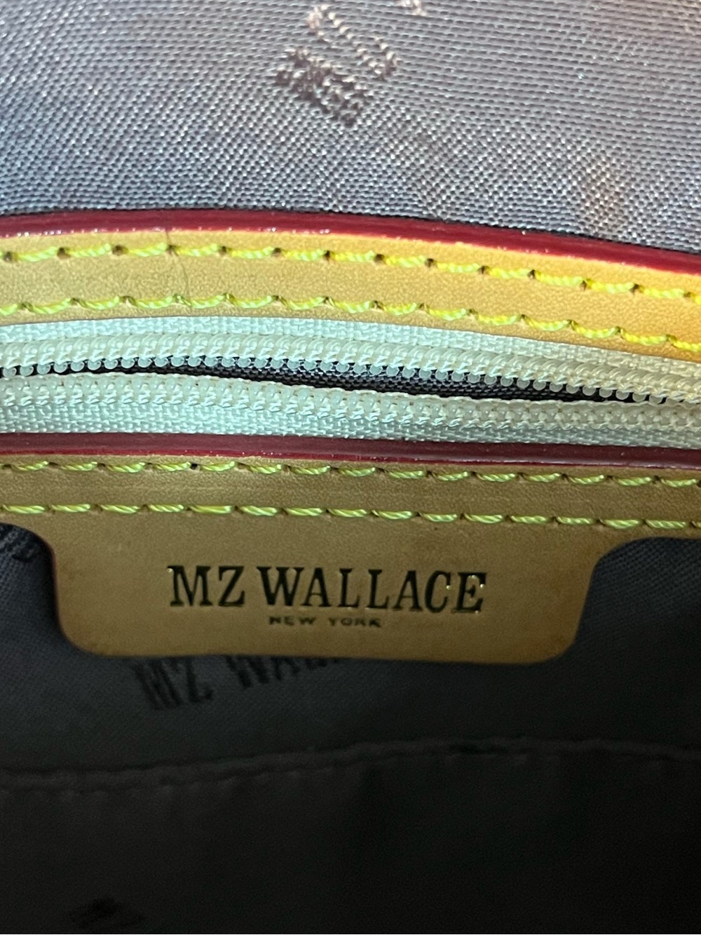 MZ Wallace Paige Bedford Nylon Crossbody Bag Eggplant Purple Silver Hardware - Picture 8 of 10